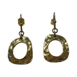 LIA SOPHIA || Gold-Toned Dangle Hoop Earrings || Dewy (Matte Gold)